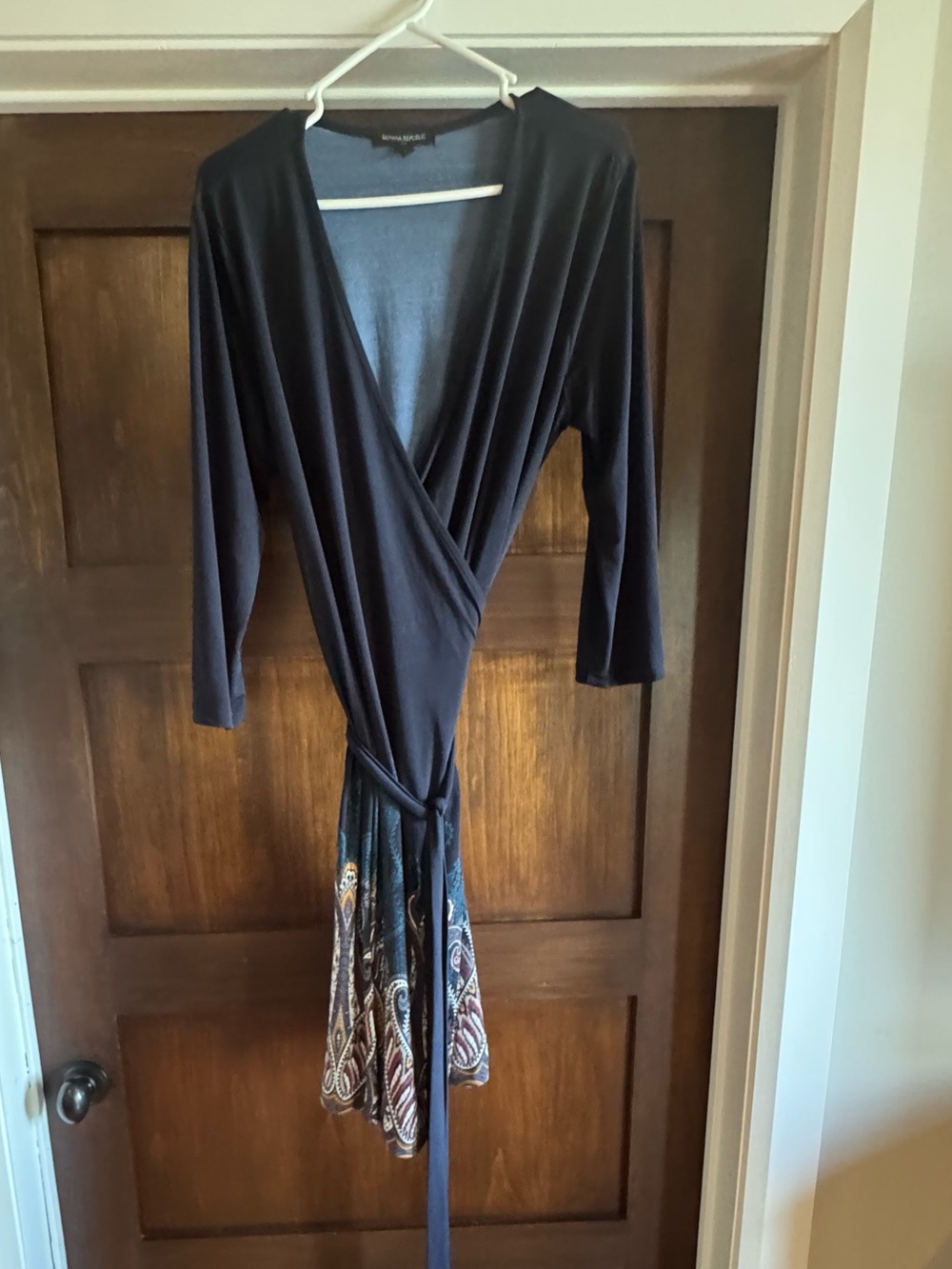 Banana Republic Navy Kimono Style Wrap Robe